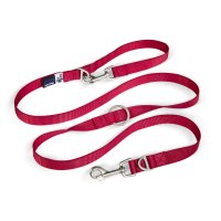 Curli Adjustable Dog Leash Nylon Red Medium
