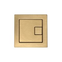 Tucker French Hampstead Square Dual Flush Button Brushed Brass