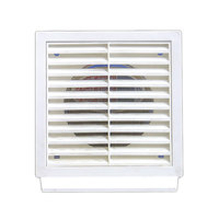 Fixed Grille White + Fly Screen 100mm