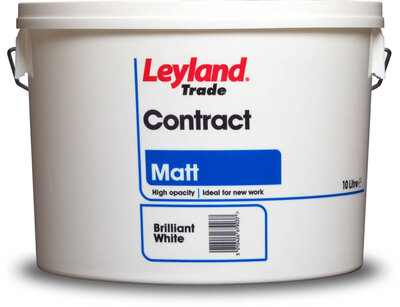 Leyland Contract Matt Paint Brilliant White 10L