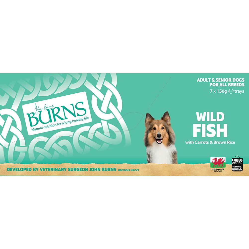 Burns Adult Dog  Wild Fish with Carrots and Brown Rice 7x150gm