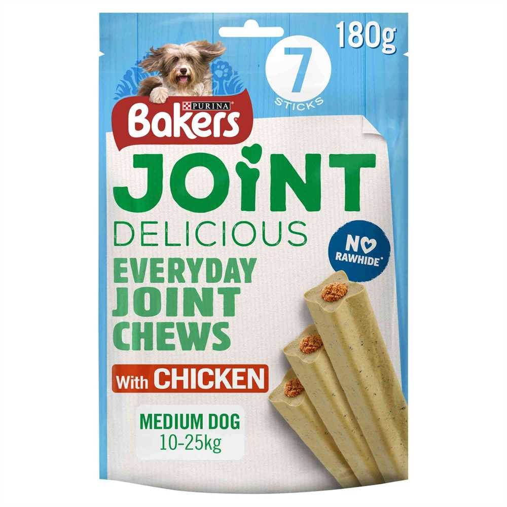 Bakers 12621165 Joint Delicious Chicken Dog Chews Medium 6x180gm