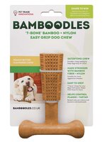 Bamboodles T-Bone Dog Chew Peanut Butter Large 7.25" x 1