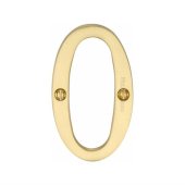 C1560-0-SB - Heritage Brass Numeral 0 Face Fix 76mm (3") Satin Brass Finish