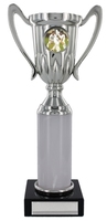 22cm Plastic Silver Cup with White Tubing