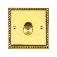 BRASS HERITAGE DIMMER 1 GANG 2 WAY 400 WATT
