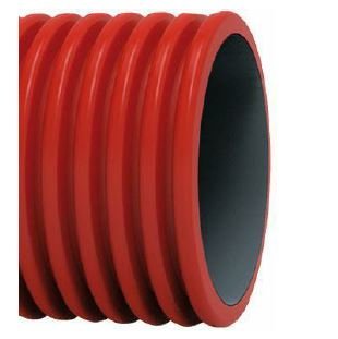 Wachtbuis rood/zwart dia 50MM rol 50m