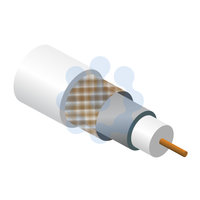 1.0sq Coaxial Cable White 100mtr Reel