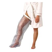 Leg Cast and Bandage Protector covering full leg.