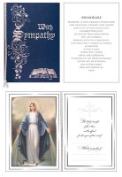 Mass Card/Blue Cover With Ribbon/Pkd 6's   (2168)