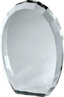 18cm Oval Crystal Plaque