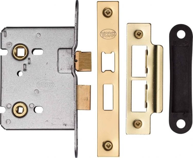 York 3 Inch Bathroom Lock - PB