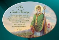 Ceramic Oval Plaque/Saint Patrick  (38307)