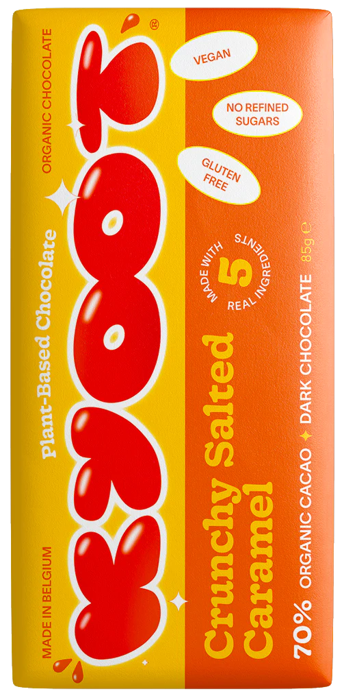 Kyoot Organic Dark Chocolate Bar Crunchy Salted Caramel X 12 X 85g
