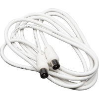 2m Lead White Coax Plug to Plug