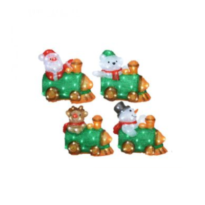 LED Acrylic Train 4 Assorted - 34.5cm