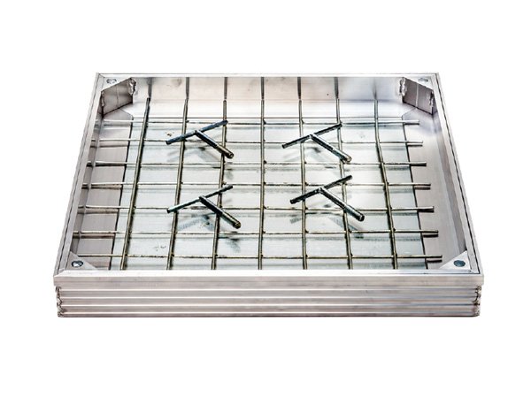 Double Seal 27mm Recess (40mm overall) 800x800mm Aluminium Manhole C&F (To Order)