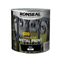 RONSEAL DTM BLACK MATT 2.5LTR