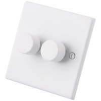 White 2 Gang 2 Way 400W Dimmer 6010-022