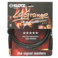 Klotz Lagrange Lagpr0450 4.5M Jack- Angled Jack Guitar Cable Black, Gold Contacts