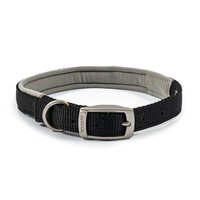 Ancol Viva Padded Nylon Buckle Collar Black M 39-48cm Size 5 x 1