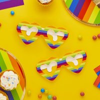 Rainbow Card Glasses - Pack of 10