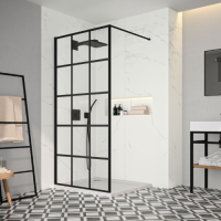 MERLYN BLACK SQUARED SHOWERWALL  900 (MERLYN)