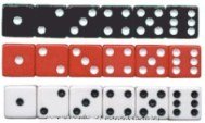 Dot Dice - Red, Black & White (30)