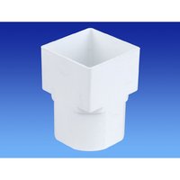 Wavin Squareline to Round Downpipe Adaptor White T8836W