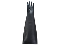 [189] Heavyweight Latex Black Rubber Gauntlet 24"