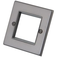 Gunmetal Grey 1 Gang 2 Module Euro Plate 6011-321