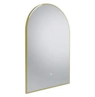 OXYGEN MIRROR - 600 X 900 ARCH - BRASS