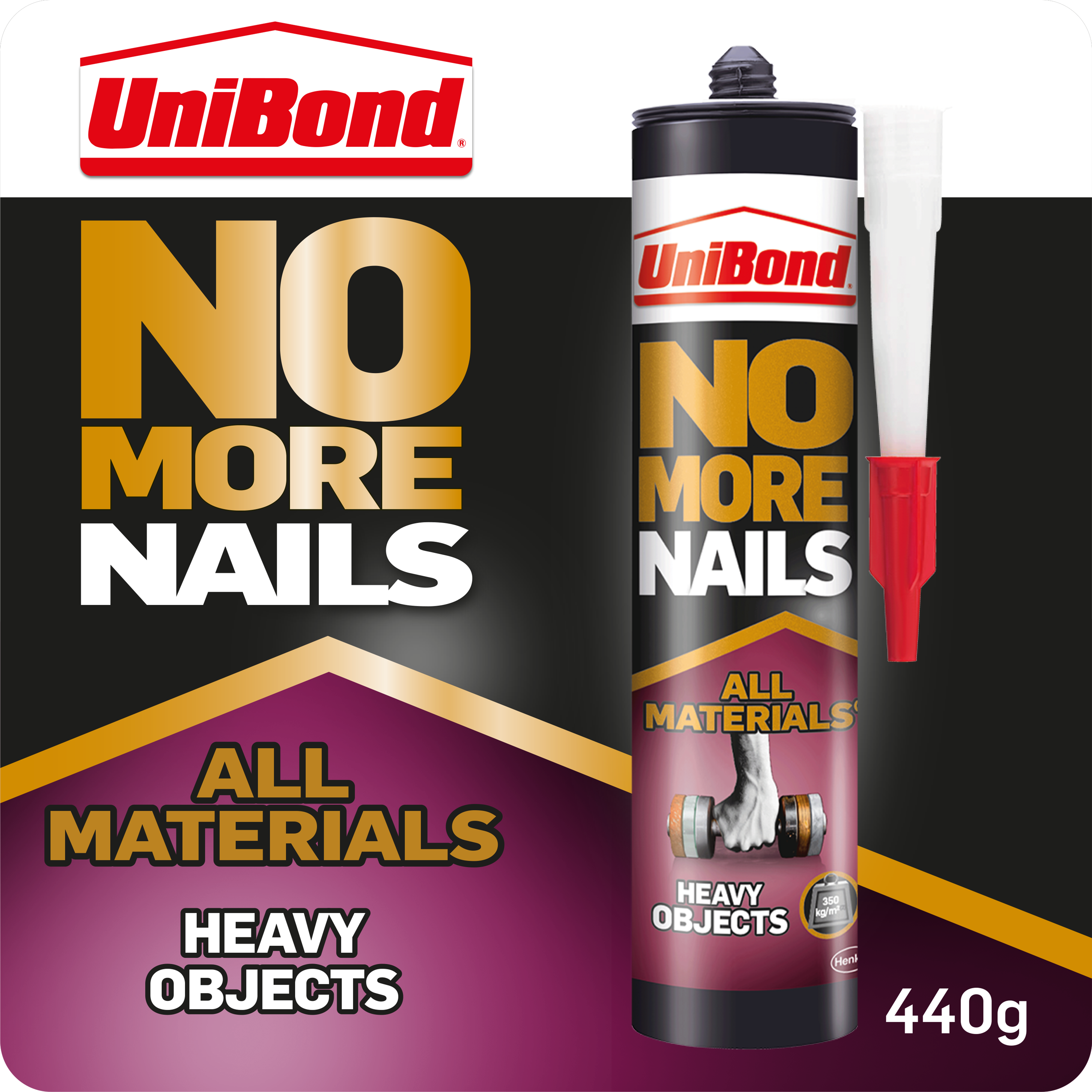 UNIBOND N0 MORE NAILS ALL MATERIALS HEAVY OBJECTS 440 GRM