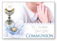 Wood Post A Plaque/Communion Boy   (C35925)