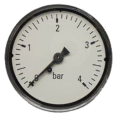 Manometer Ø63 0/4bar 1/4 axiaal
