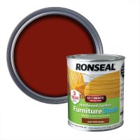 Ronseal Ultimate Protection Hardwood Garden Furniture Stain Deep Mahogany Tin & Swatch