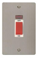 45A COOKER SWTALL FLATSCREWED STAINLESS STEELWHI