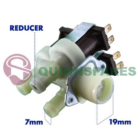 Universal Triple 3 Way Water Solenoid Valve 90deg 8mm Bore