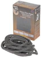 Stove Care 5M length of 6mm Glass Fibre Rope Charcoal