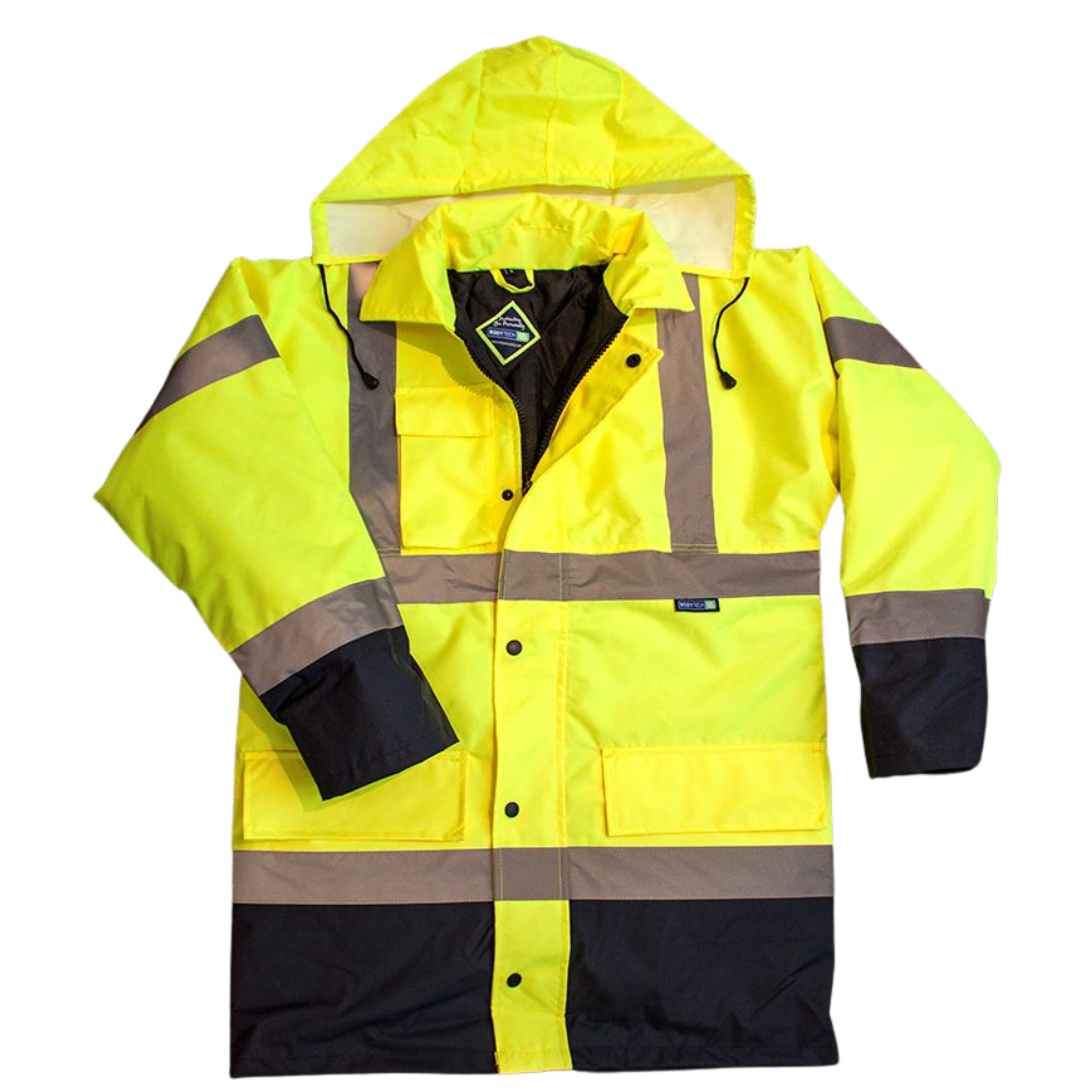 Bodytech Hiviz Two Tone Jacket, Yellow/Navy