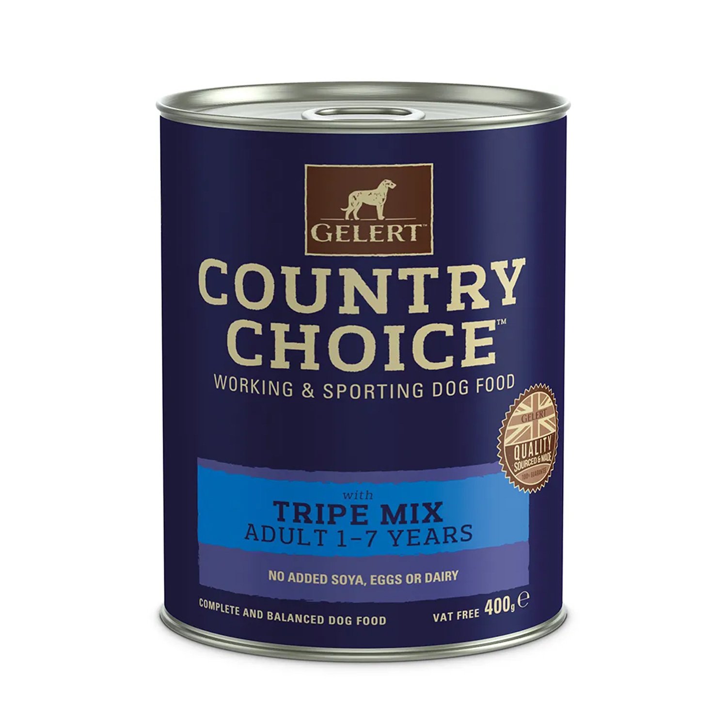 Gelert Country Choice Working Dog All Tripe Mix Wet Food Tins 12x400gm 1143