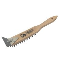 BW4S 4 ROW WIRE BRUSH + SCRAPER
