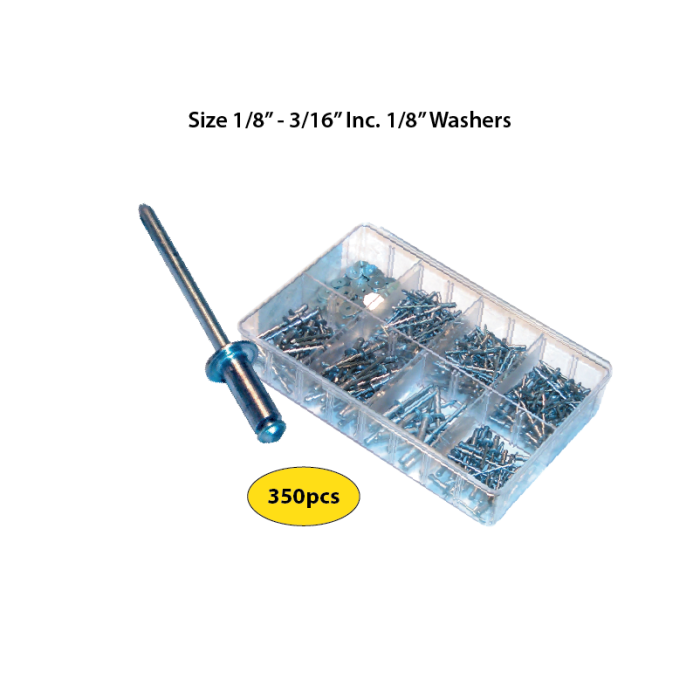 Assorted Large & Standard Flange Rivets