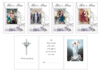 Mass Card/4 Designs/Double Fold/Silver Foil   (2172)