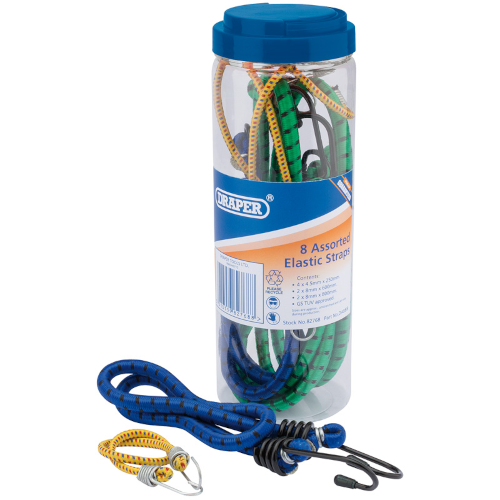 Draper Elastic Bungees - 8 Assorted