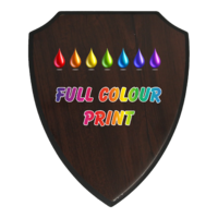 25.5cm Walnut Shield - UV Printed