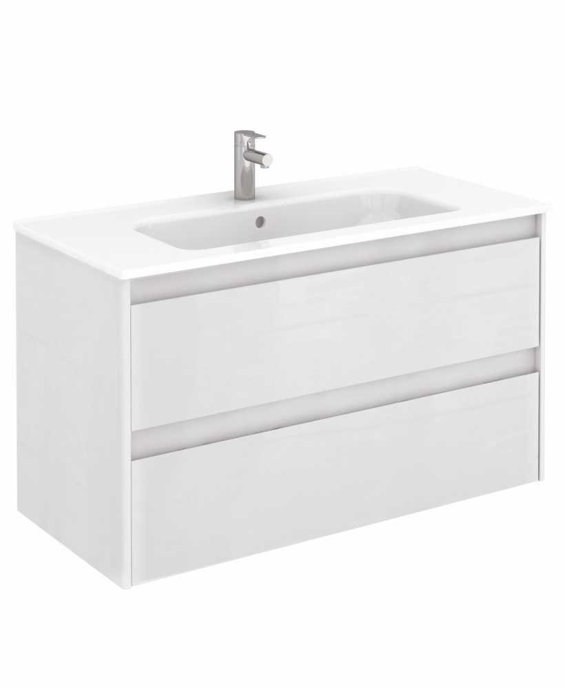 DIJON-Wall-Hung-100cm-Two-Drawer-Vanity-Unit-Gloss-White