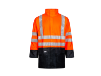 LR3055 Hi-Vis Rain Jacket PU Orange/Navy