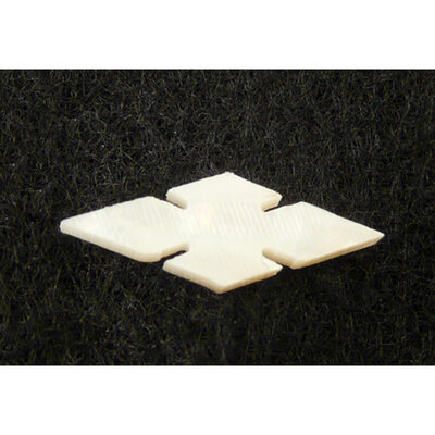 Inlay plate, finished diamond shape MOP