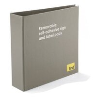 Reusable Orientation Label Book is a ring binder, the signs and labels can be stored safely until they need to be used again.